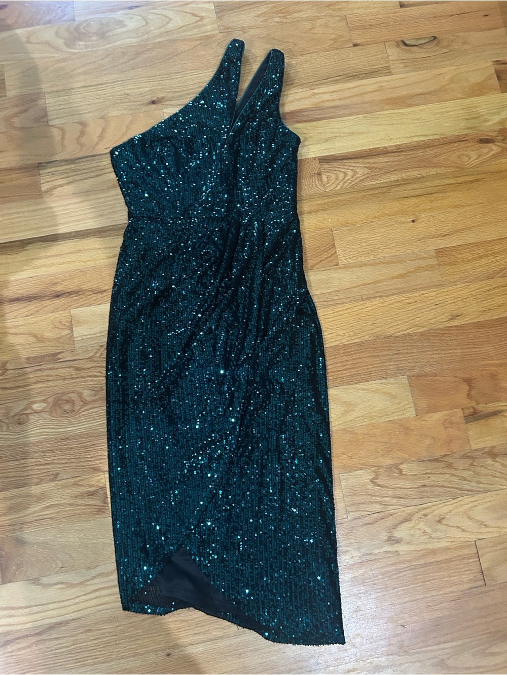 Lulus One Shoulder Sequin Dress
